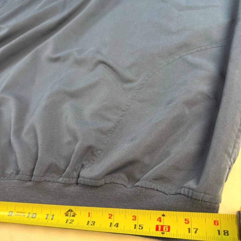Perlis Performance Pullover Mens‎ L Navy Blue Quarter Zip Long Sleeve NOTE